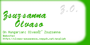 zsuzsanna olvaso business card